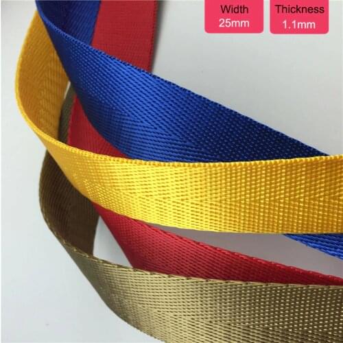 50 Yards/Roll Multi-Color 25mm 1" Webbing Garment Ribbon Strap For Backpack Bags Belt Strap Tape Handmade Accessories 31 Colors