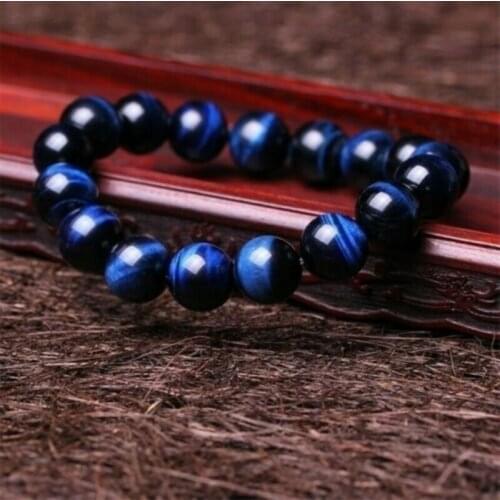6/8/10/12mm Gorgeous Blue Tiger Eyes Bracelets For Men Women Natural Stone Beads Bangle Buddha Bracelets Unisex Jewelry Gift