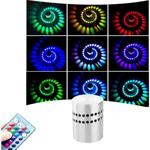 Wireless Creative RGB LED Wall Light Modern Light Fixture Luminous Lighting Sconce AC85-265V Indoor Wall Bar KTV Room Decoration