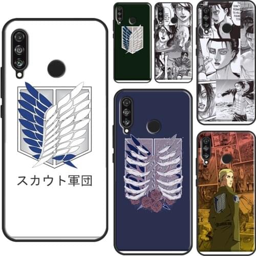 Attack on Titan For Huawei P40 Lite P20 P30 Pro Nova 5T P Smart 2019 Case For Honor 20 10 X Lite 8X 10i