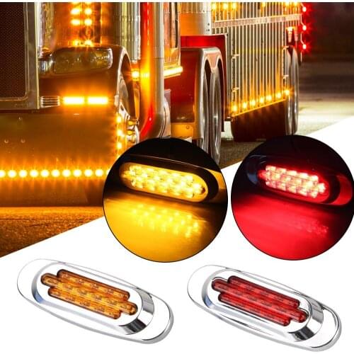 For Truck Trailer Van Bus Car Turn Signal Light Corner Side Marker Lights 16 LED Flash Light 12V/24V Outline Lamp Waterproof