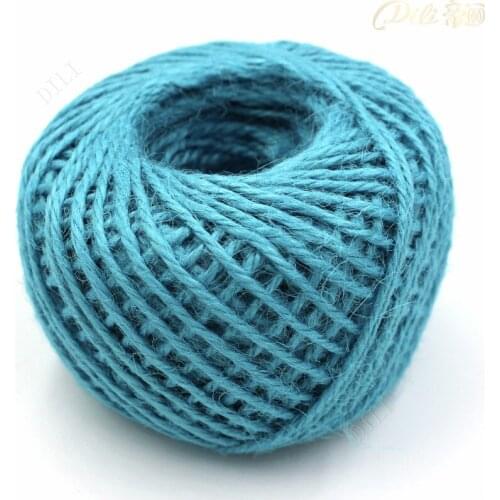 Jute Twine 1.5mm*50m Blue Hemp Rope DIY Craft Decoration Rope