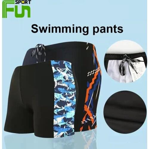STARFUN Elastic Quick-drying Men Swimwear Summer Swimming Trunks Beach Surfing Swim Boxer Shorts Winter Spa Panties Two Tiers