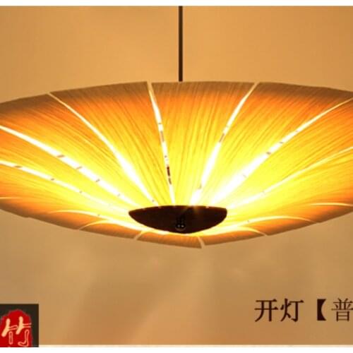 EMS E EMS SPSR Free Shipping Bamboo Living Room Lights Restaurant Lamp Chinese Style Wooden Lamps Veneer Dining Room Lights