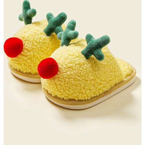 CheerfulMario Pineapple Childrens Cotton Linen Slippers Boys and Girls Floor Non-slip Cotton Slippers kids Shoes