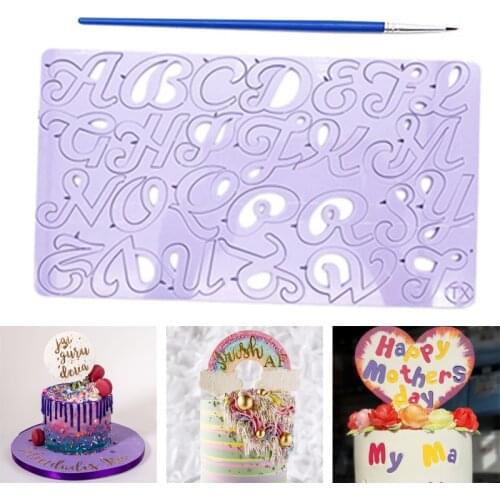 Baking Tools Acrylic Capital/Alphabet/Number Embossed Cutter Mold Letter Cake/Cookie Cutter Stamp Fondant Cake Decorating Tools