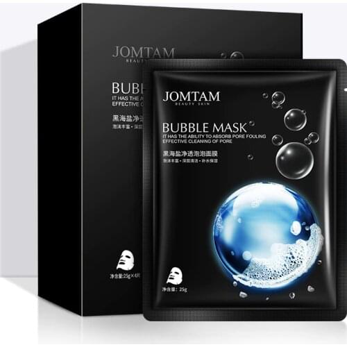 Oxygen Bubble Mask Black Sea Salt facial mask Face Mask Deep cleaning Sheet Mask Facial Remove dirt Blackhead Oil-control