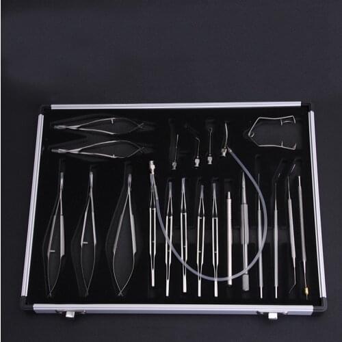Stainless steel titanium alloy ophthalmic 21-piece package ophthalmic microsurgery equipment package microscissors ophthalmic ca