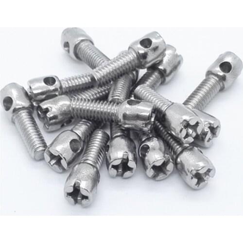 20pcs M5 Philips cross screw slotted round head screws stainless steel 304 one hole sealing bolt for meter in metric size bolt