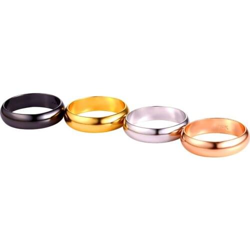 Best-selling 5MM Rings For Men Hot Sale Fashion Jewelry Gold/Rose Gold/Silver Color Engagement Rings R985