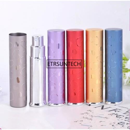 7ml Refillable Mini Perfume Glass Bottle Traveler Aluminum Spray Atomizer Travel Perfum Spray Bottle F1954