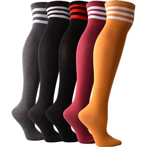 Anime JK Stocking Dance Socks Girl Fashion Sexy Cosplay Striped Long Socks Women Thigh High Knee Sock