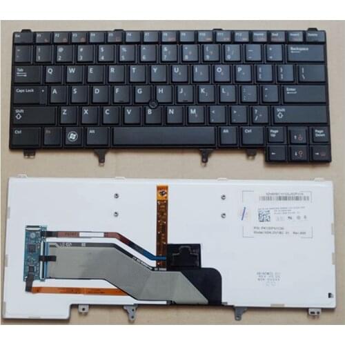 New For Dell Latitude E6420 E6430 E6440 XT3 keyboard US layout black color with backlit
