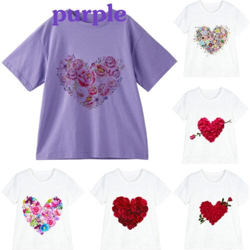 Novelty T-shirt For Girls Boys Plant Petal Printed Tshirt Kids Cute Comfortable White Purple Tshirt Individuality Children Tops