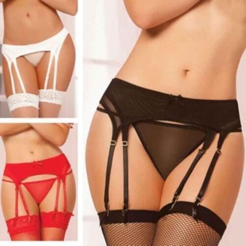 New Sexy High Waist Lace Garter Belt Female Sexy Underwear Garters Mesh Stocking Lady Suspenders