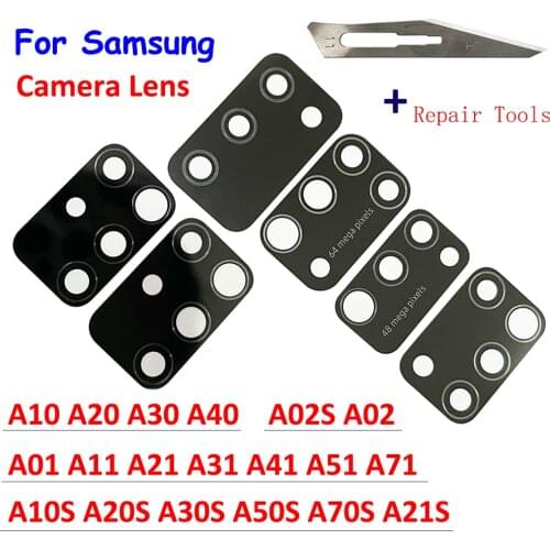 Rear Back Camera Glass Lens Cover For Samsung J3 J5 J7 2016 2017 J4 J8 J2 Pro 2018 / J5 J7 Prime Note 10 Lite with Adhesive