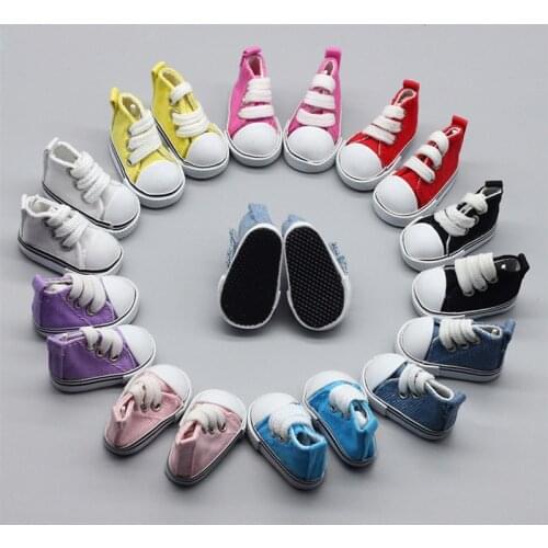 5cm Canvas Shoes For BJD Doll Fashion Mini Shoes Doll Shoes for Russian DIY handmade doll Doll Accessories