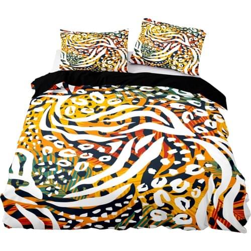 HD Printing Color Texture Pattern Duvet Cover Set With Pillowcase,260x220 Quilt Cover,264×228 Blanket Cover,Black Bedding Set