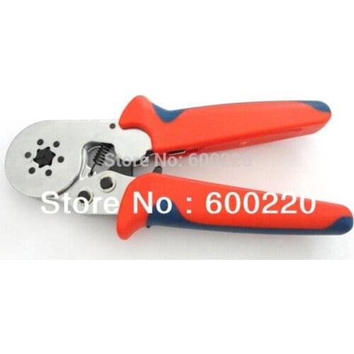 Self-adjusting crimping plier for crimping cable ferrules/bootlace/wire end sleeves 0.25-6mm2