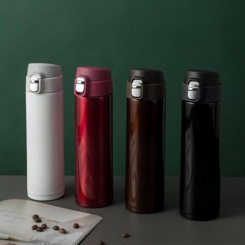 500ML Stainless Steel Double Wall Insulated Thermos Cup Vacuum Flask Coffee Mug Travel Drink Bottle Home Office Thermocup