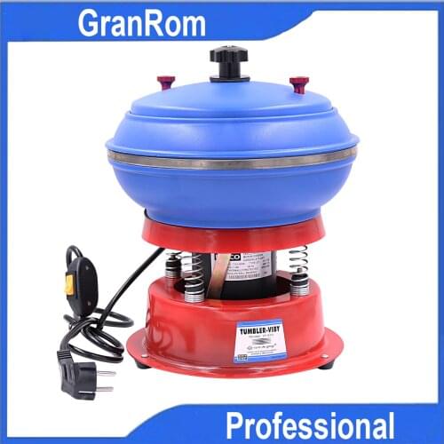 Vibratory Tumbler Mini Vibrator Tumbler Wet Dry Polisher Jewelry Polishing Machine Gold Rotary Burnishing Motor