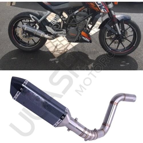 DUKE 125 DUKE200 DUKE390 DUKE250 Motorcycle Exhaust full system middle pipe Muffler for KTM DUKE 200 DUKE 250 DUKE 390 2012-2017