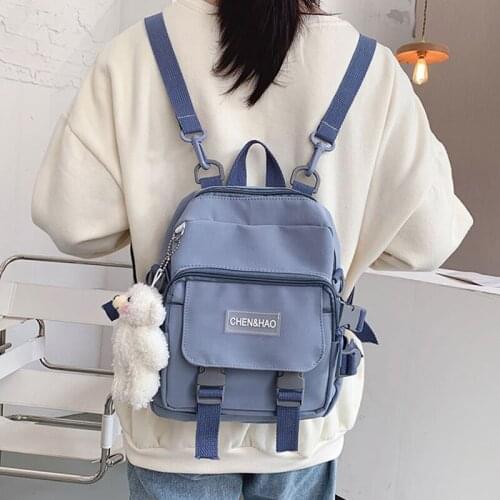 Preppy Style Women Small Backpack 2020 Cute Travel Backpacks Casual Waterproof Womens Shoulder Bags Female Rucksack Mini Purse