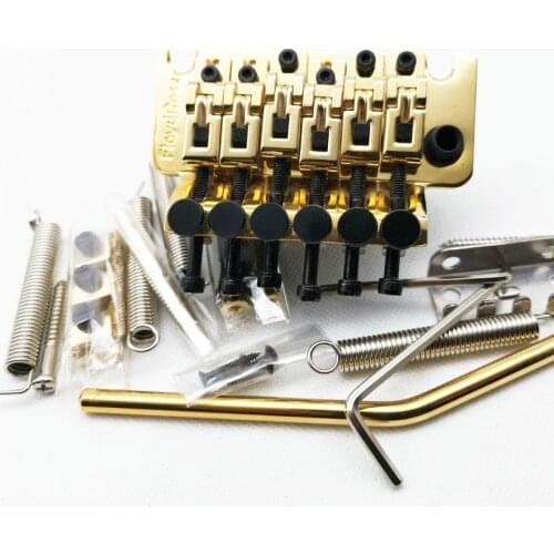 Gold Guitar Bridge Electric Guitar Locking Tremolo System Bridge With Titanium Alloy Screw