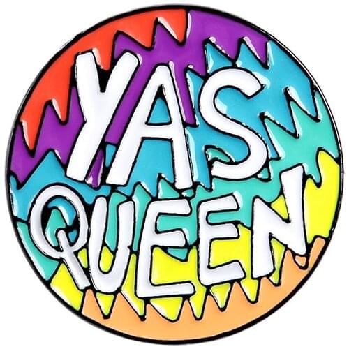 1pc Cute Cool Girl Round Badge on Backpack Brooch Pins For Women Feminist Gift Clothes Metal Badges Decoration YAS QUEEN