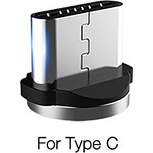 1PC LED Indicator Magnetic USB Charging Cable Type-C Head IOS Head