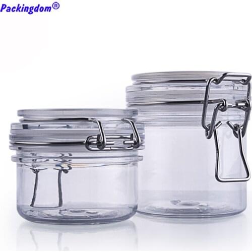10pcs Sealed Jars Straight Empty Bottles Clear Storage Box Cosmetic Containers Silica Pot Masks Tanks Packaging Pots 120ml 4oz