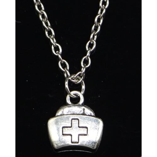 20pcs New Fashion Necklace 13x12mm first aid kit cross Pendants Short Long Women Men Colar Gift Jewelry Choker