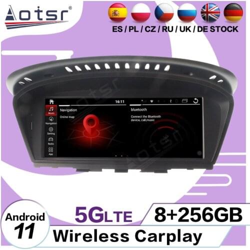 8+256GB Carplay Android 11 Player For BMW 3 Series 5 Series E60 E61 E62 E63 E90 E91 CIC CCC GPS Navi Car Stereo Radio Head Unit