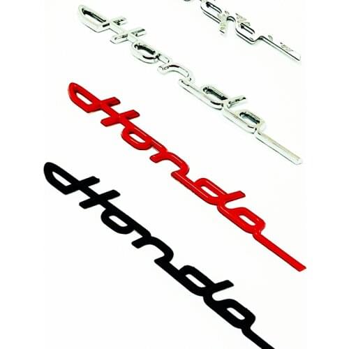 ABS 3D Chrome Silver Black Red Auto Body Sticker Car Styling Accessories Rear Bumper Trunk Letter Badge Emblem Labeling Decals