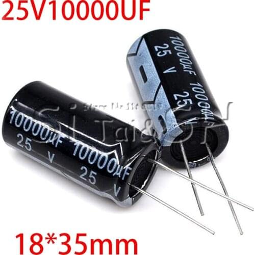 1pc 25V 10000UF 18*35mm Aluminum Electrolytic Capacitor 18X35mm