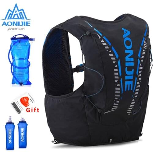 AONIJIE C962 12L Hydration Backpack Advanced Skin Pack Bag Vest Soft Water Bladder Flask professional running bag