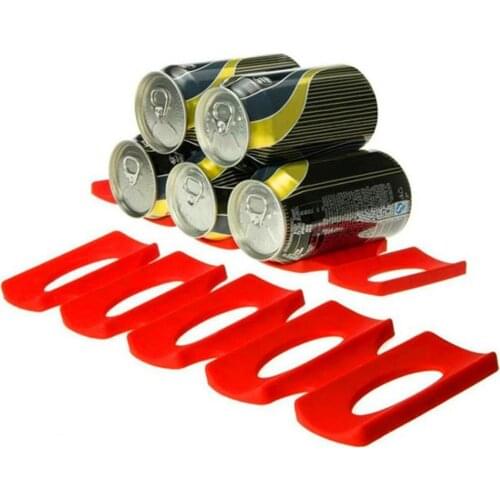Cans Beer Tank Fridge Silicone Pads Tile Cushion Foldable Wine Bottle Red Rack Space Saver Stacking Tool Kitchen Organizer #P3