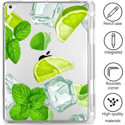 Fruit Pattern Tablet Case for Ipad Mini 2 3 4 Cover with Pencil Holder for Ipad Air 1 2 3 7th Generation 11 Pro 2018 2020