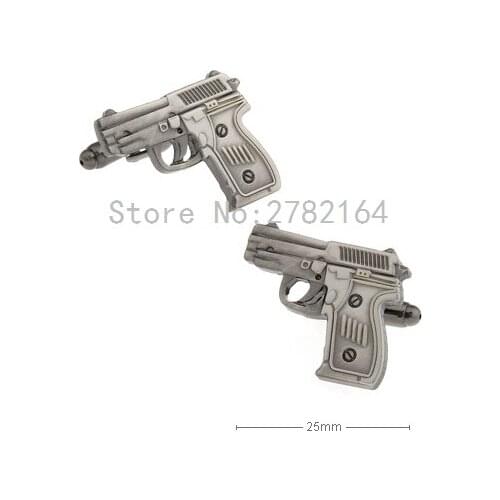 Black nail gun metal cufflinks cuff factory direct sale free shipping