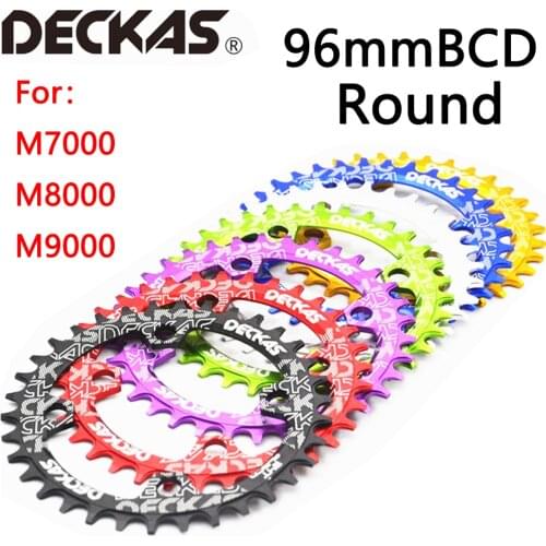 Deckas round bicycle 96BCD Chain ring Mountain bike BCD 96mm 32T 34T 36T 38T crankset Tooth plate Parts for M6000 M7000 M8000