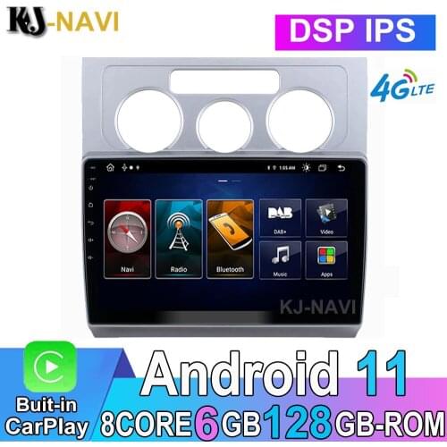 For Volkswagen VW TOURAN 2004 2005 2006 2007 2008 Android 11 System Car Player Navigation GPS IPS Screen Multimedia Radio Stereo