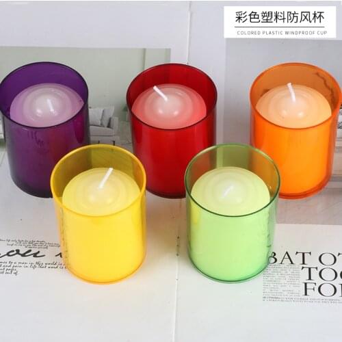 Candle Wick Mold Colour Plastic Candle Cup Travel Permit Pendulum Courtship Windbreak Cup Candele Glass Jars For Candles