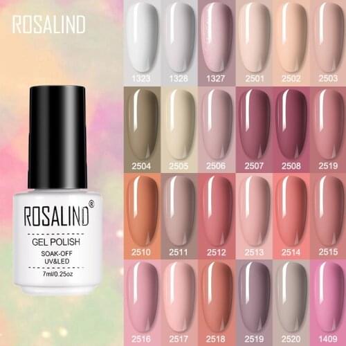 ROSALIND Hybrid Varnish Gel Nail Polish Enamel Semi-Permanent Art Design Summer Popular Multi-color Optional Base Primer Sealer