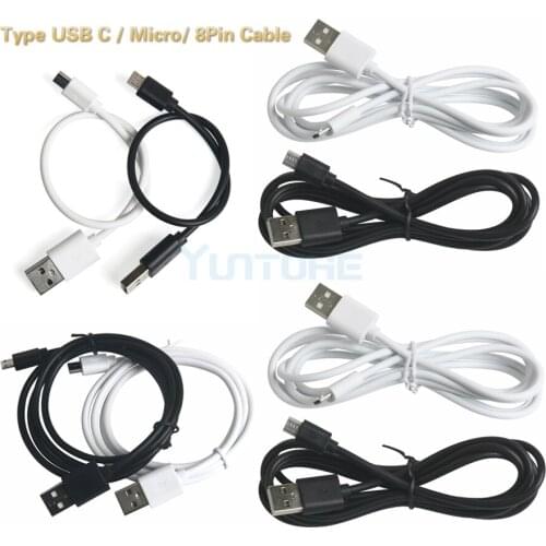100pcs Type USB C Cable for Huawei HTC Samsung 8PIN USB Cord for IPhone 2A Micro USB Adapter for Android Phone 0.25m 1m 2m 3m