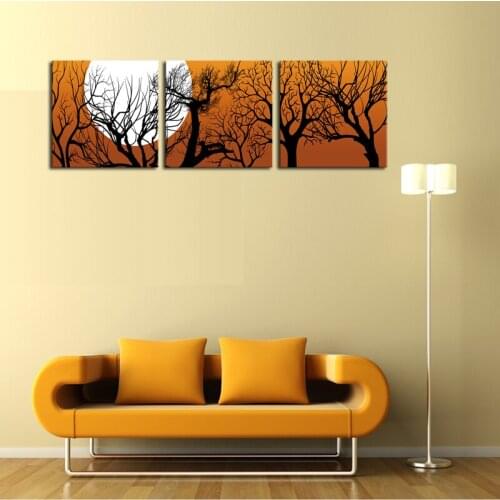 Paintings Fallout Unframed 3 Sets Canvas Painting Moon And Trees Art Cheap Picture Home Decor On Modern Wall Prints Artworks