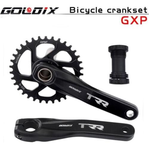 GOLDIX Bicycle crank MTB Bike GXP Crank Aluminum Alloy With Bottom Crank 170 crank plate red 32T 34T 36T 38T chainring