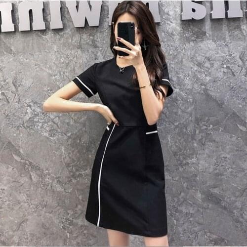 Korean Style Fashion Cosmetologist Clothing Short Sleeve WomenS Beauty Salon Clothing Four Seasons Spa Uniform AS220