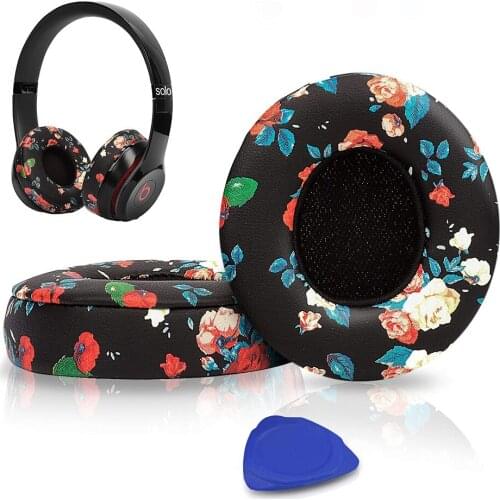 1Pair Soft Durable Replacement Ear Pads foam Cushions Kit Memory Foam Earpads Cover for Beats Solo 2.0 3.0 Wireless Headphones