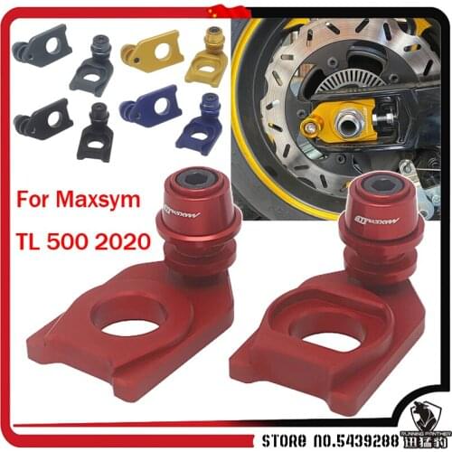 NEW Motorcycle Chain Adjustment Block Frame swingarm Spools sliders Rear Wheel Axle Stand Hook Set For SYM MAXSYM TL 500 TL500