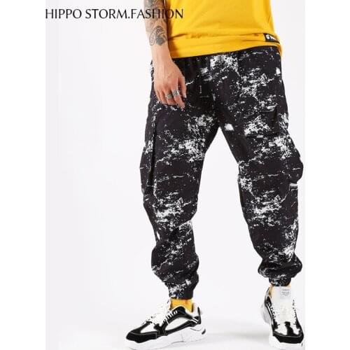 New Mens Fashion Casual Pants Overalls Joggers Men Retro Multi-pocket Hip-hop Sweatpants Elastic Waist Loose Sports Trousers
